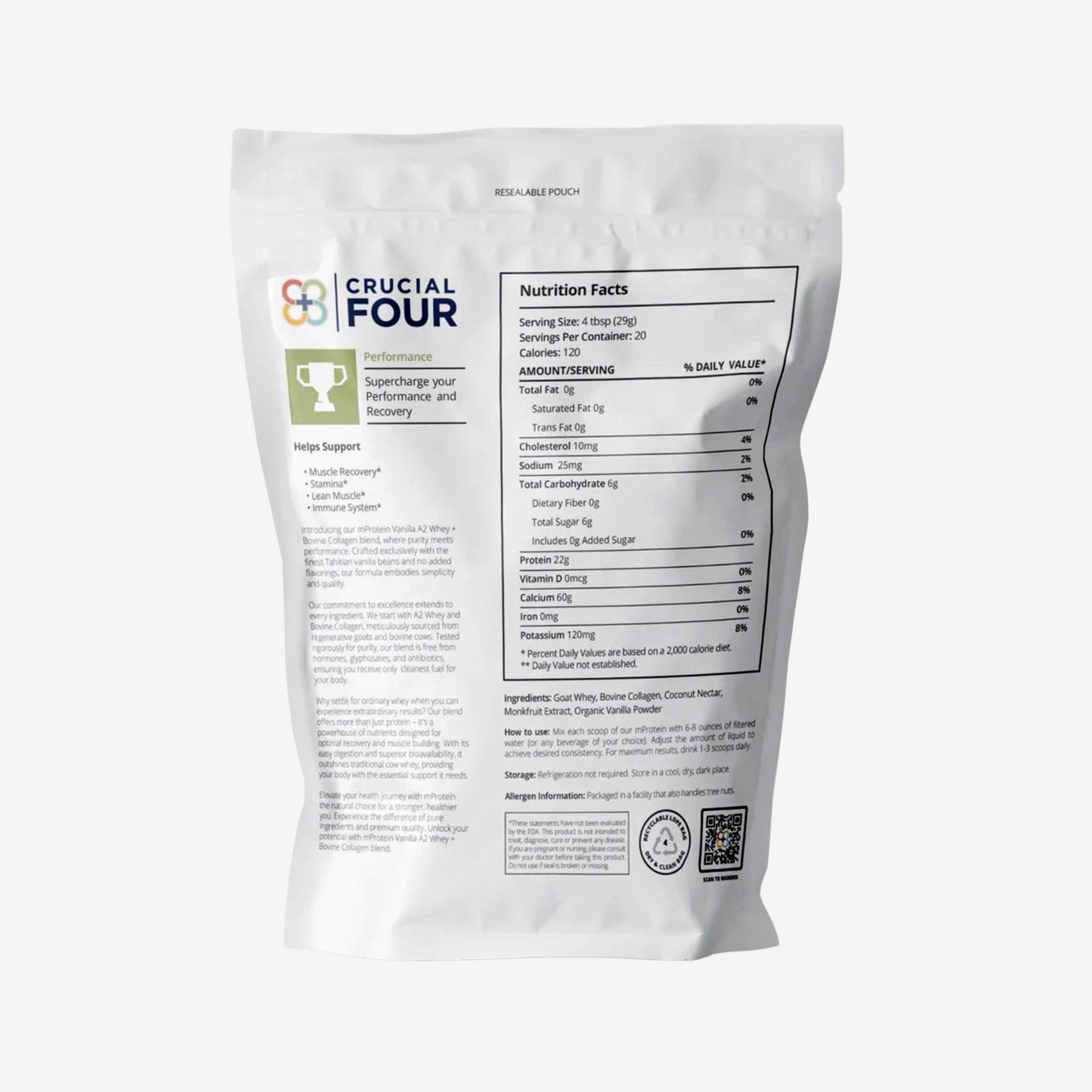 mProtein | Grass Fed A2 Goat Whey Protein with Collagen Peptides