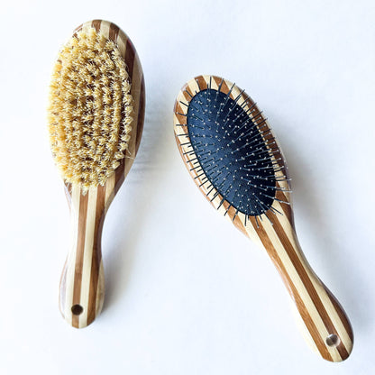 Bamboo Pet Brush with Plastic Free Bristles