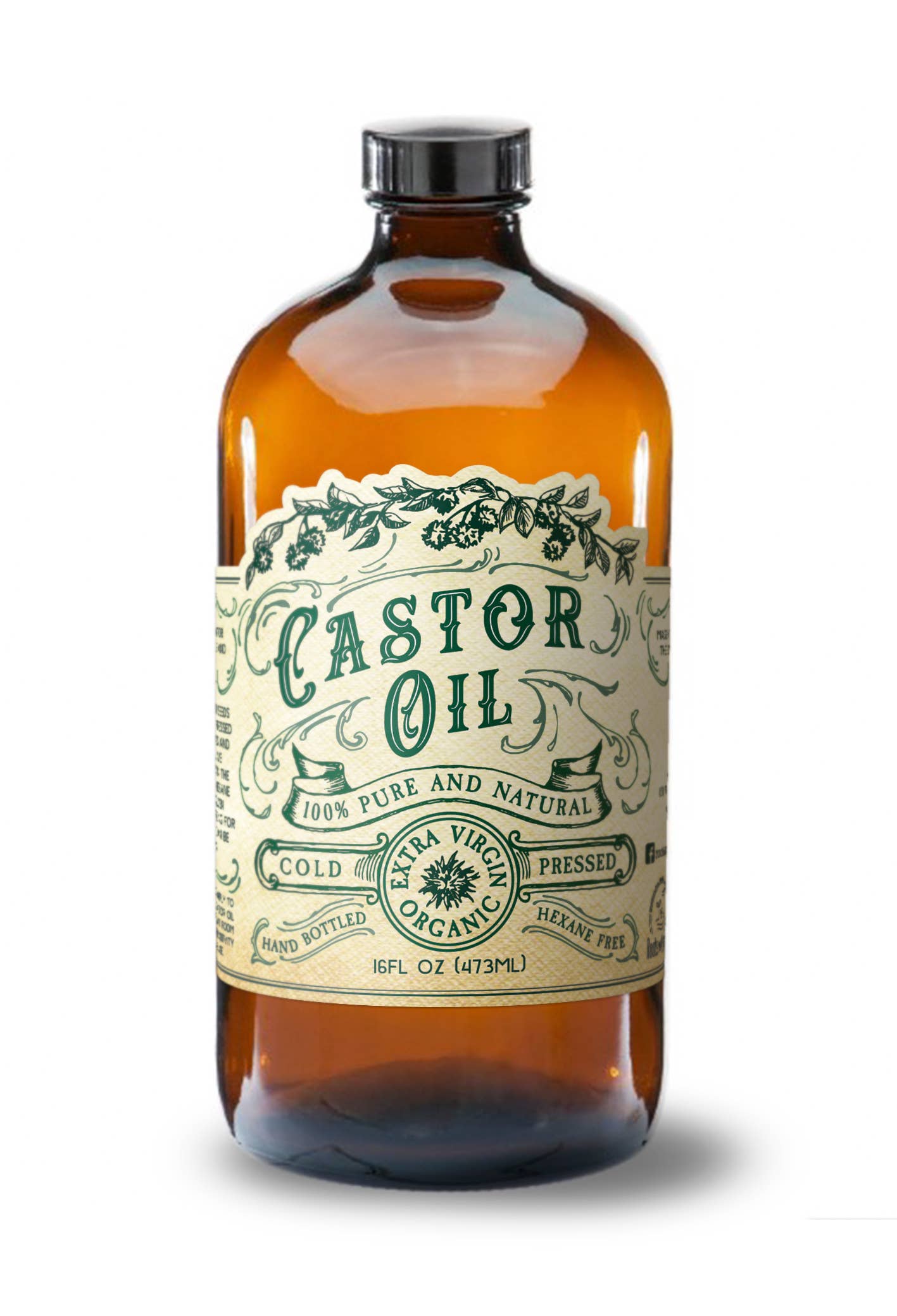 Castor Oil | Organic, Cold Pressed, Hexane Free, USA Bottled