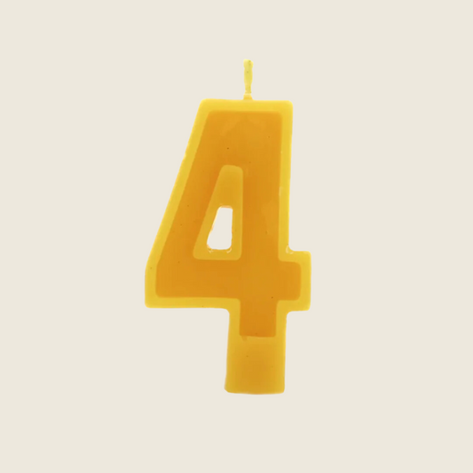 Numbered Birthday Beeswax Candle