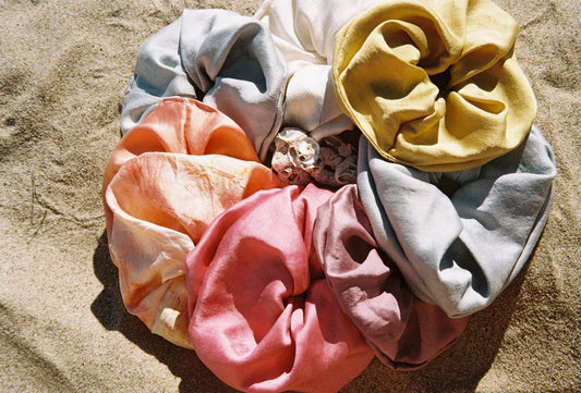 Silk Plant Dyed Hair Scrunchies