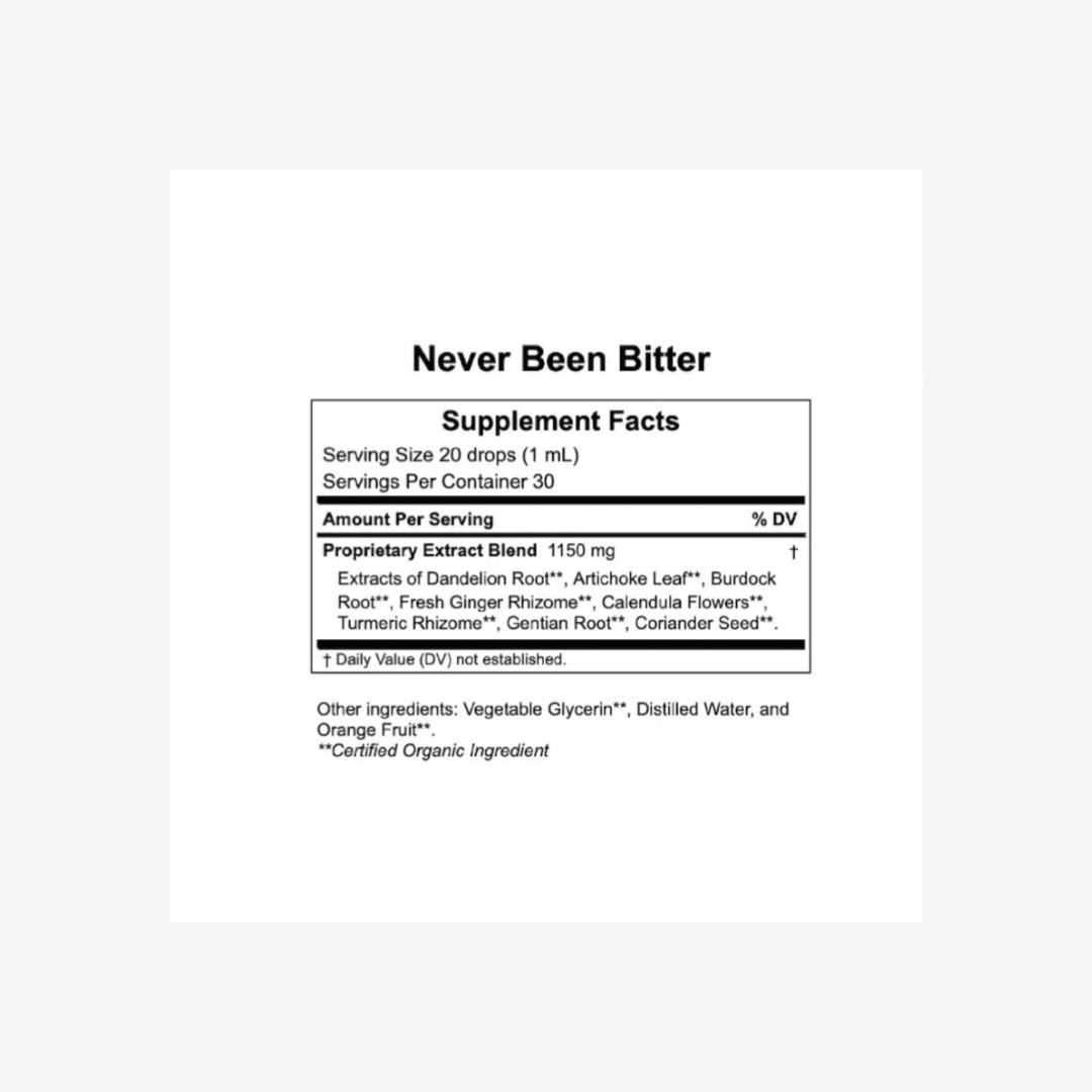 Never Been Bitter™ Non-Alcoholic Herbal Bitters Glycerite