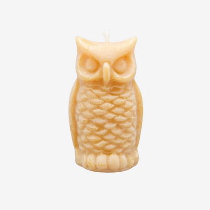 Owl Beeswax Candle