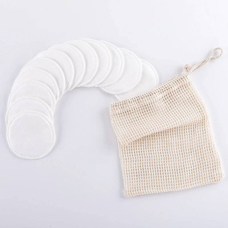 Reusable Organic Bamboo Cotton Rounds | Set of 10 Pads