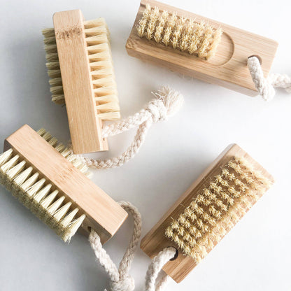 Double Sided Bamboo Nail Brush