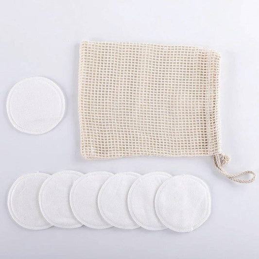 Reusable Organic Bamboo Cotton Rounds | Set of 10 Pads