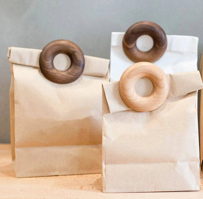 Wooden Donut Bag Clips