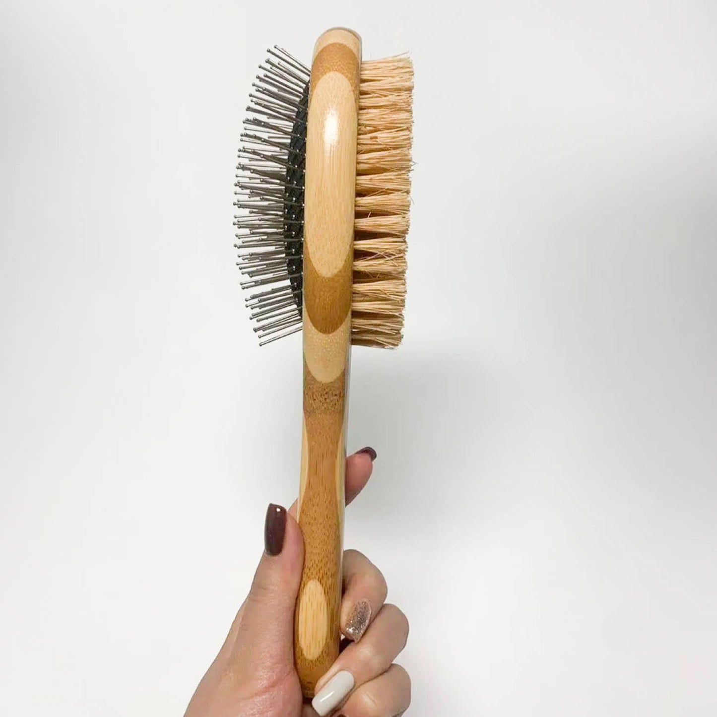 Bamboo Pet Brush with Plastic Free Bristles