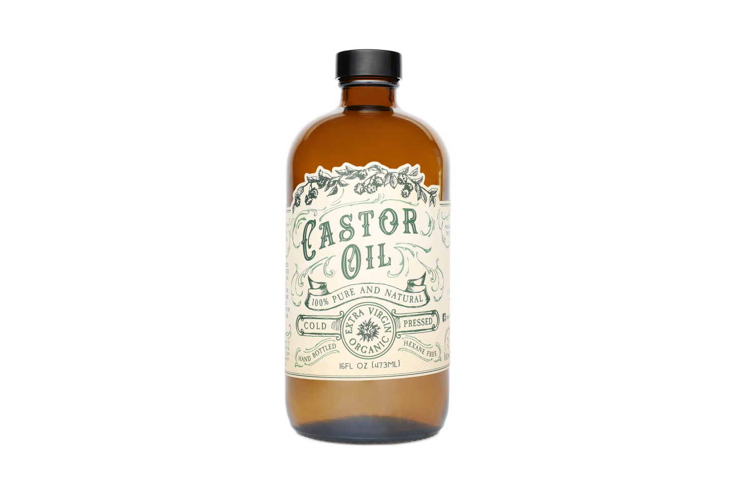 Castor Oil | Organic, Cold Pressed, Hexane Free, USA Bottled