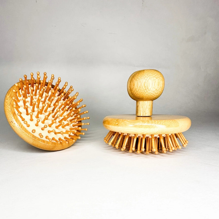 Bamboo Scalp + Massager Brush