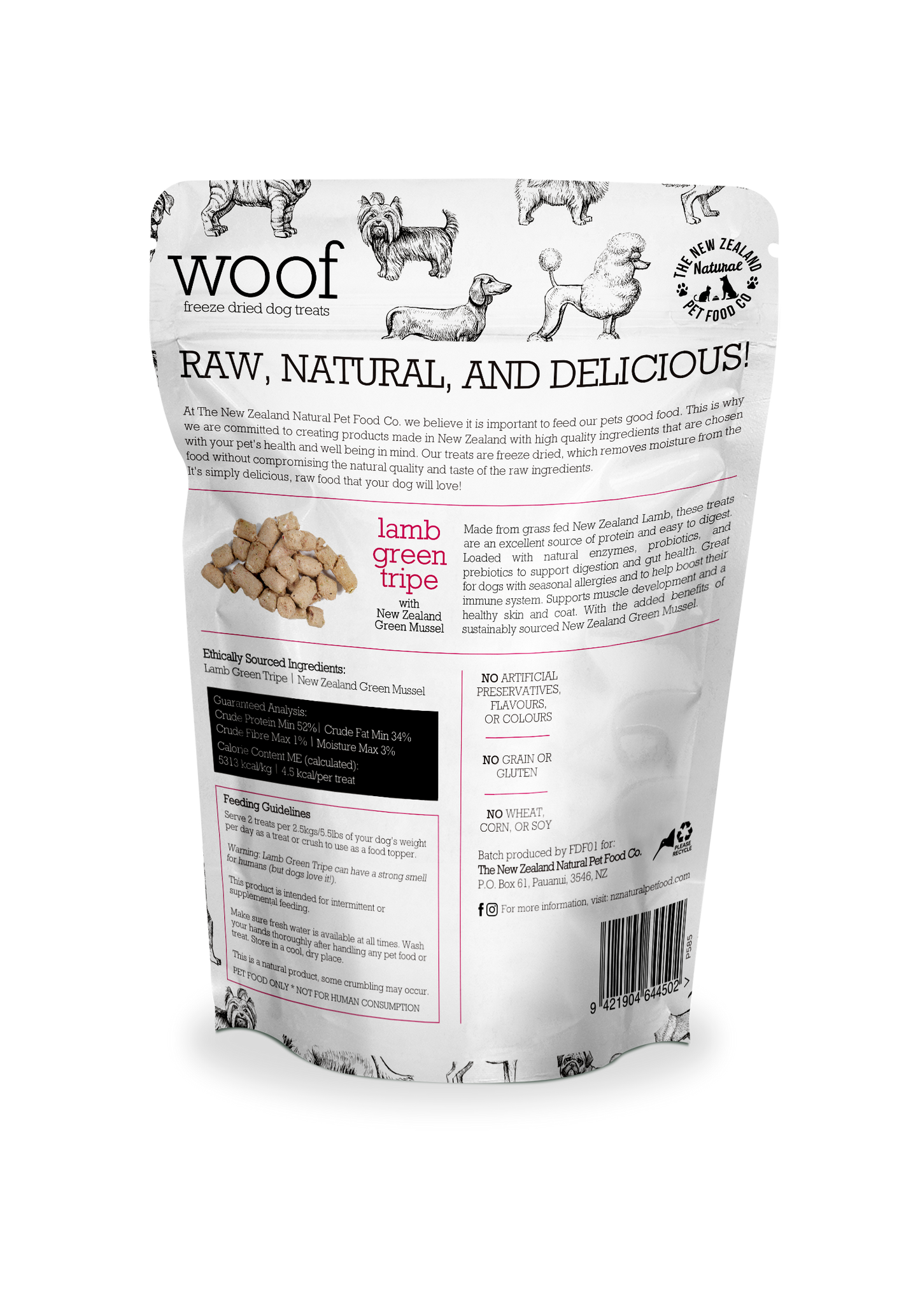 Woof Lamb Green Tripe Treats