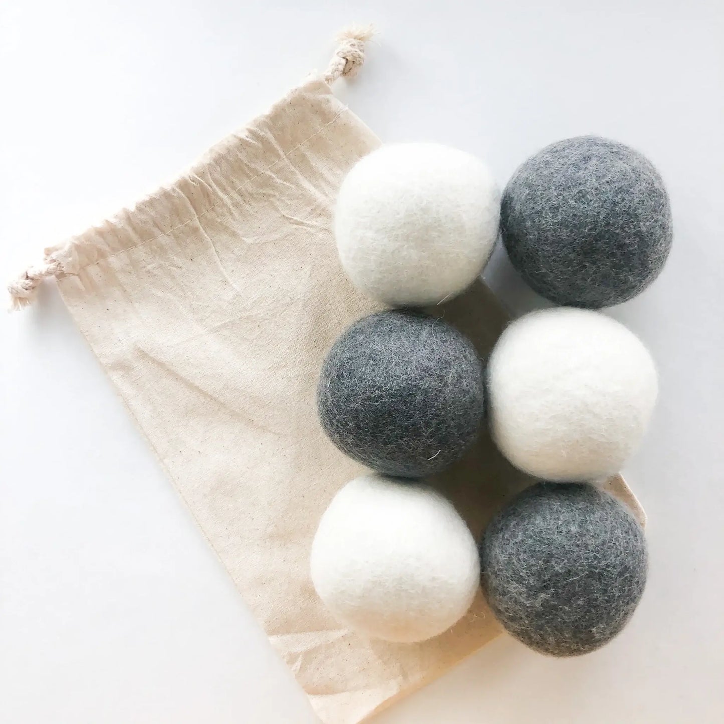 Natural Organic Handmade Wool Dryer Balls | Set of 6